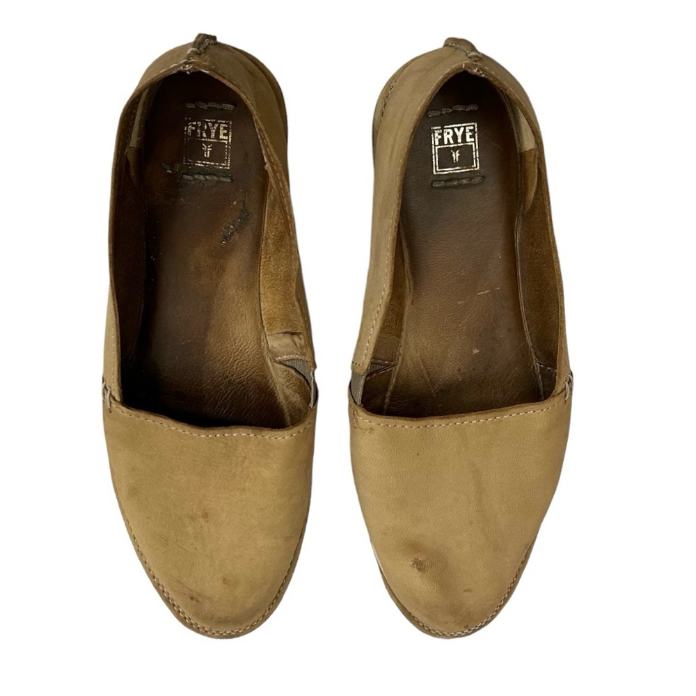 Frye Womens 9.5 M Brown Suede Slip On Flats Melanie Skimmer Loafers Shoes